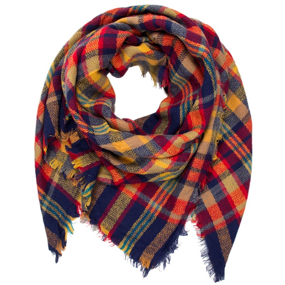 Scarvesme Buffalo Check Pattern Oversized Scarf
